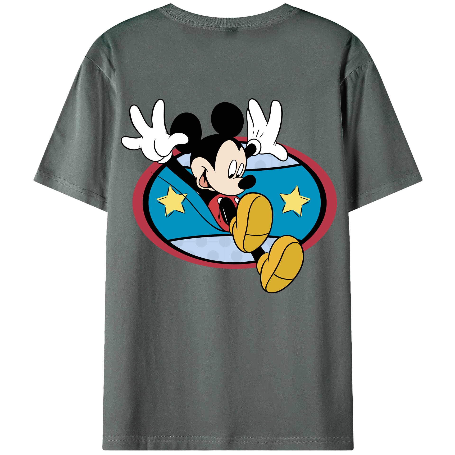 （画像用） ミッキーマウス Mickey Mouse 綿100％半袖Tシャツ（背面プリント）